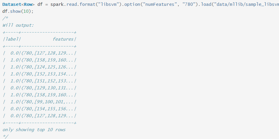 Apache Spark 机器学习 数据源 2