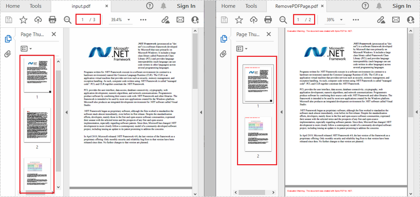 Spire.PDF for .NET【页面设置】演示：从 PDF 中删除页面