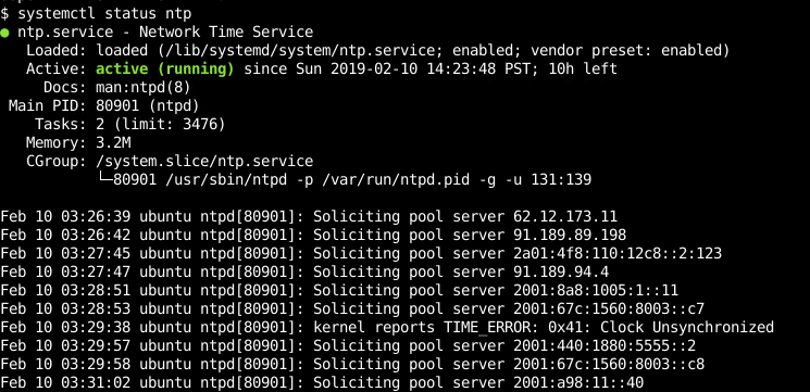 Check Service Status Linux Ubuntu