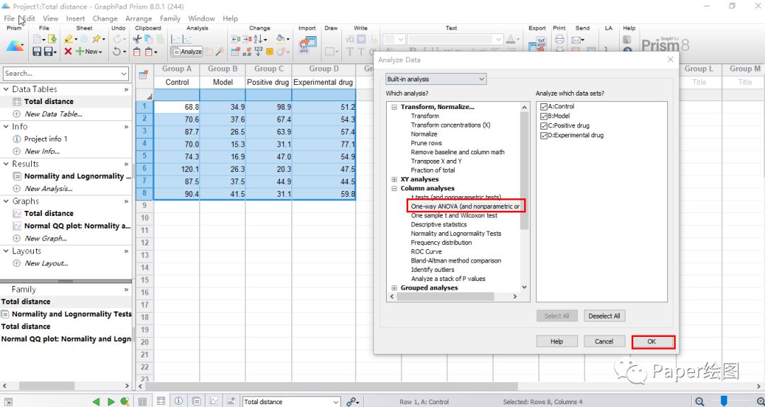 graphpad做单因素方差分析_如何使用Graphpad做单因素方差分析(二)CSDN博客