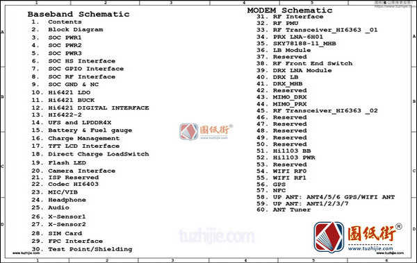 华为Mate20RS HL2LAYAM原理图纸