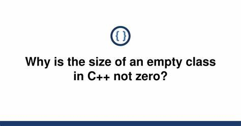 C++ 面试宝典之:空类大小究竟是不是 0？