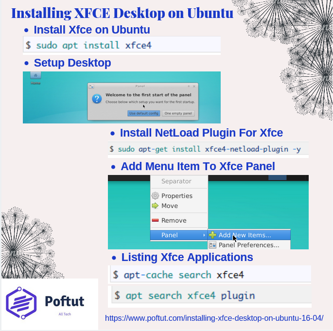 Installing XFCE Desktop on Ubuntu Infographic
