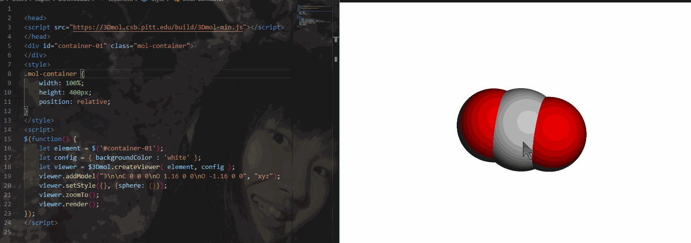 vue中点击插入html_用 3Dmol.js 在 html 和 markdown 中插入结构模型-CSDN博客