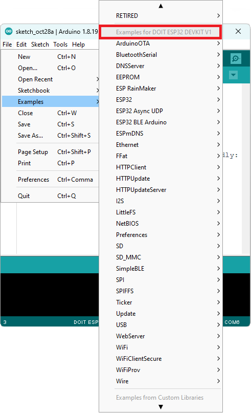 Examples for ESP32 Arduino IDE