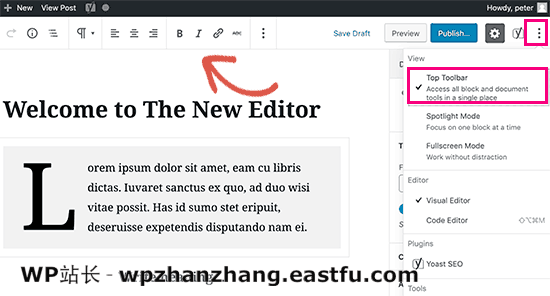 Comment utiliser le nouvel éditeur de blocs WordPress (tutoriel Gutenberg) 3