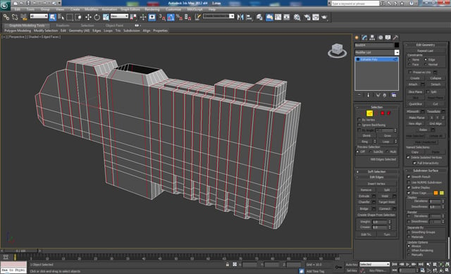 3D 工作室最大建模教程未来派螺栓枪