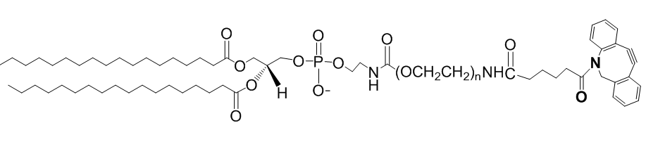 DSPE-PEG-DBCO，磷脂聚乙二醇二苯并环辛炔，DBCO-PEG-DSPE