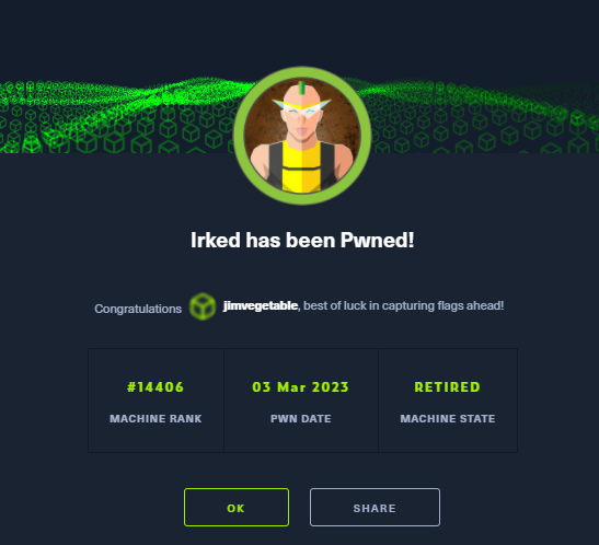 HACKTHEBOX——Irked