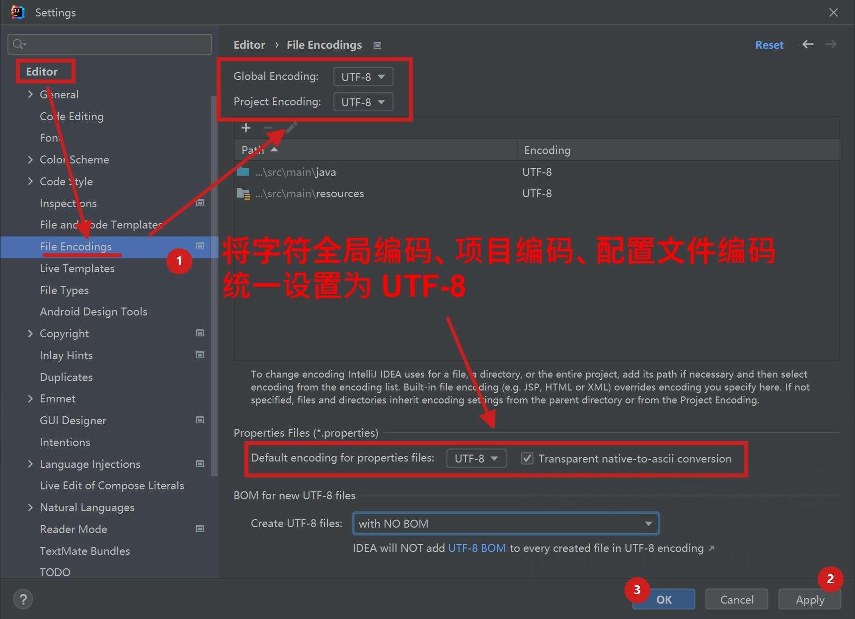 Set characters to UTF-8 that supports Chinese