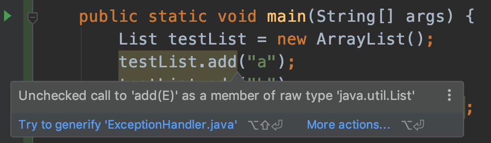 unchecked assignment 'java.util.list' to 'java.lang.iterable