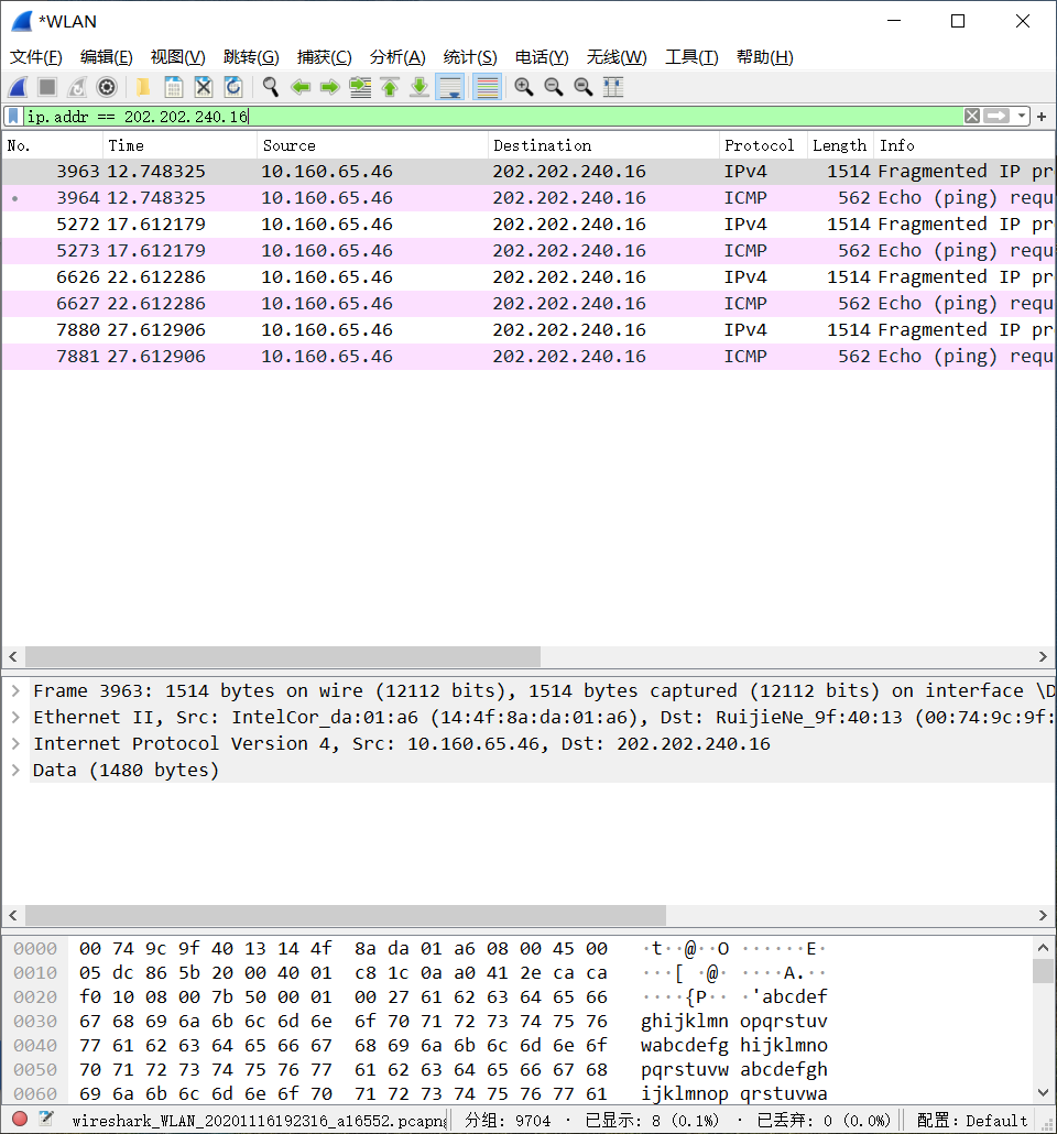 ttl wireshark ip