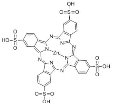 四磺酸酞菁锌，61586-86-5，Zn(II) Phthalocyanine tetrasulfonic acid，广泛用于染色