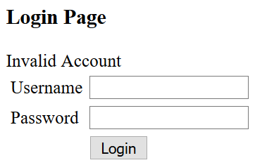 Invalid page