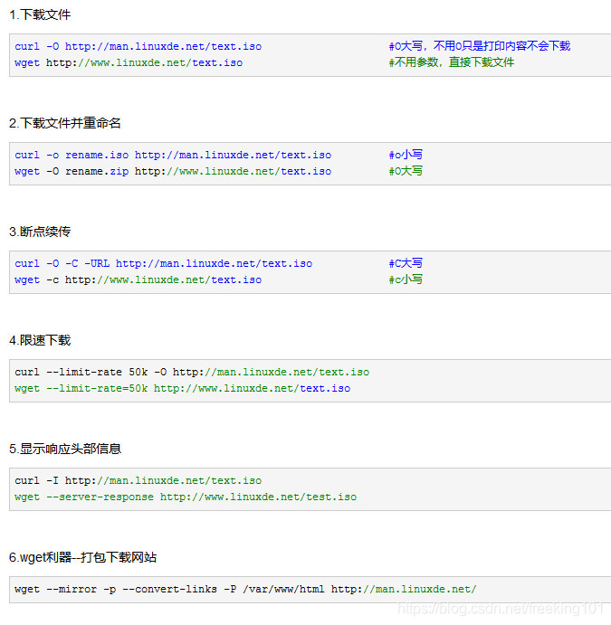 linux 下载 命令 wget 和 curl