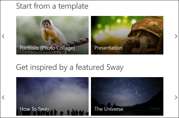 A list of Sway templates