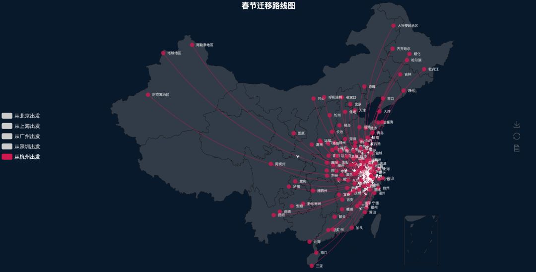 python看春运万条拼车数据背后的春节迁徙地图