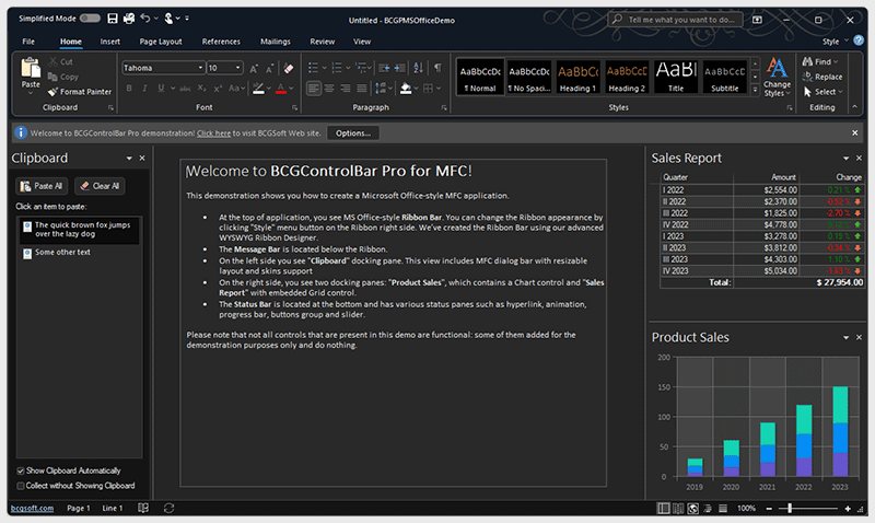 BCGControlBar v35.0新版图集