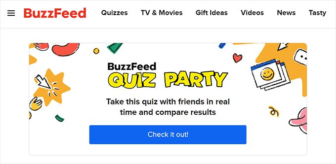 Buzzfeed 病毒式测验示例