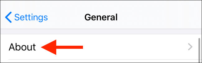 Tap "About."
