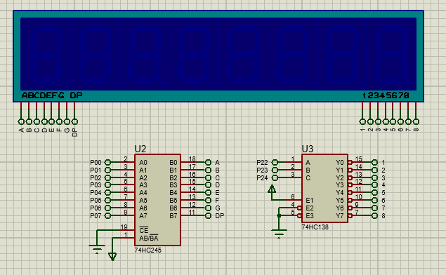 Proteus designs timer 1 and digital tube to implement a digital clock