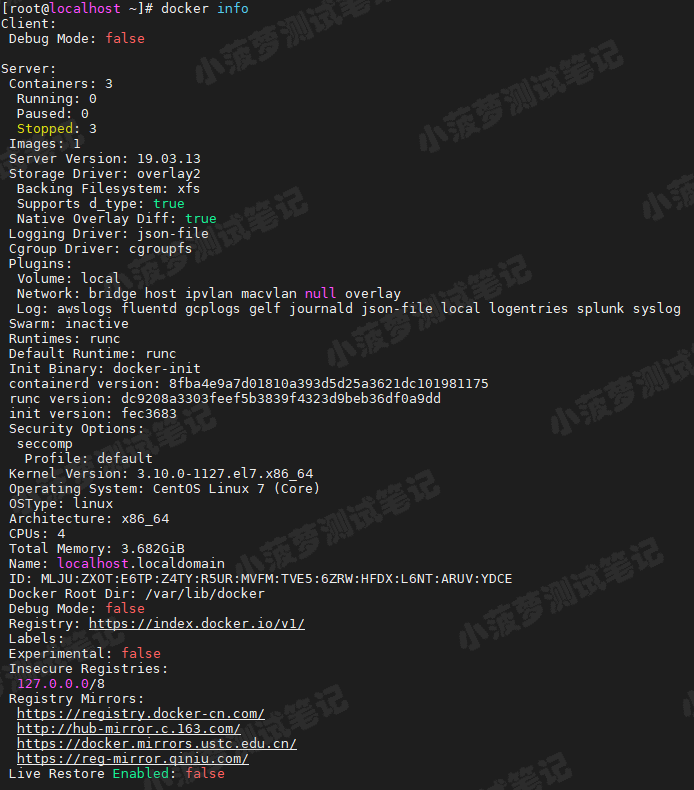 Docker (6)-Detailed explanation of docker info command - Programmer Sought