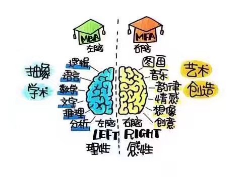 字,顏色,配合下圖,我們能理解思維導圖利用了左腦和右腦的工作機理