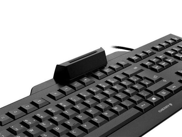 智能读卡工具软件键盘带上读卡器与加密功能cherry推出智能安全键盘