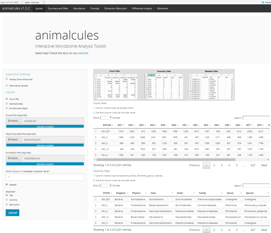 R包animalcules-一键式交互探索微生物组数据-CSDN博客