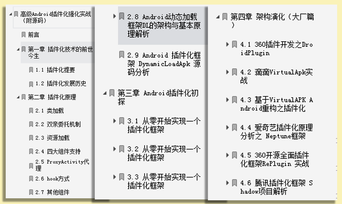 高级Android插件化强化实战目录