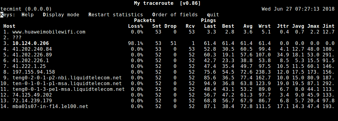 linux下mtr命令,如何使用Linux mtr命令