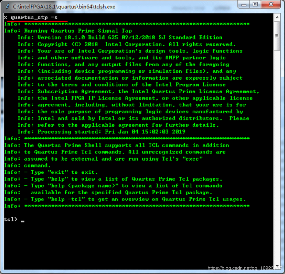 python tcl quartus_Python做上位机通过JTAG控制FPGA（1）：如何使用quartus的tcl-CSDN博客