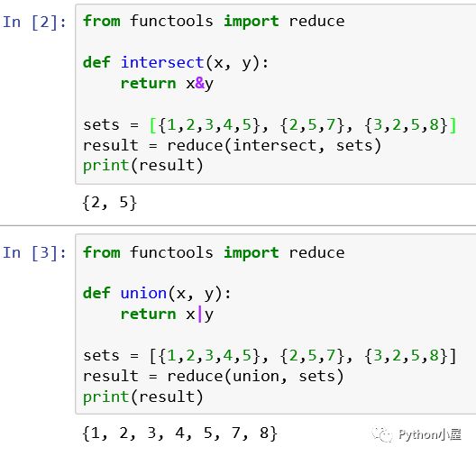 Python使用reduce()函数计算多个集合的并集与交集-CSDN博客