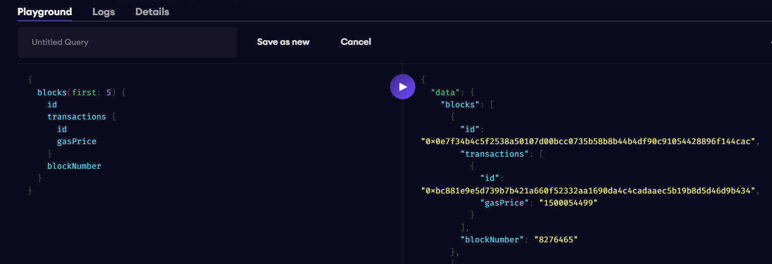 The Graph 3 subGraph的callHandler，blockhandler，实体关系和全文索引