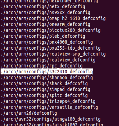 与s3c2440最相近的配置文件