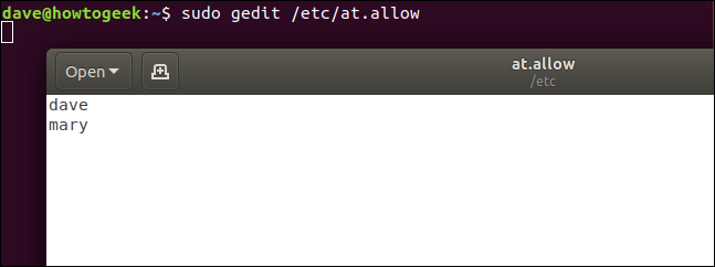 The "gedit" command in a terminal window launched from a "Ctrl+r" search command.