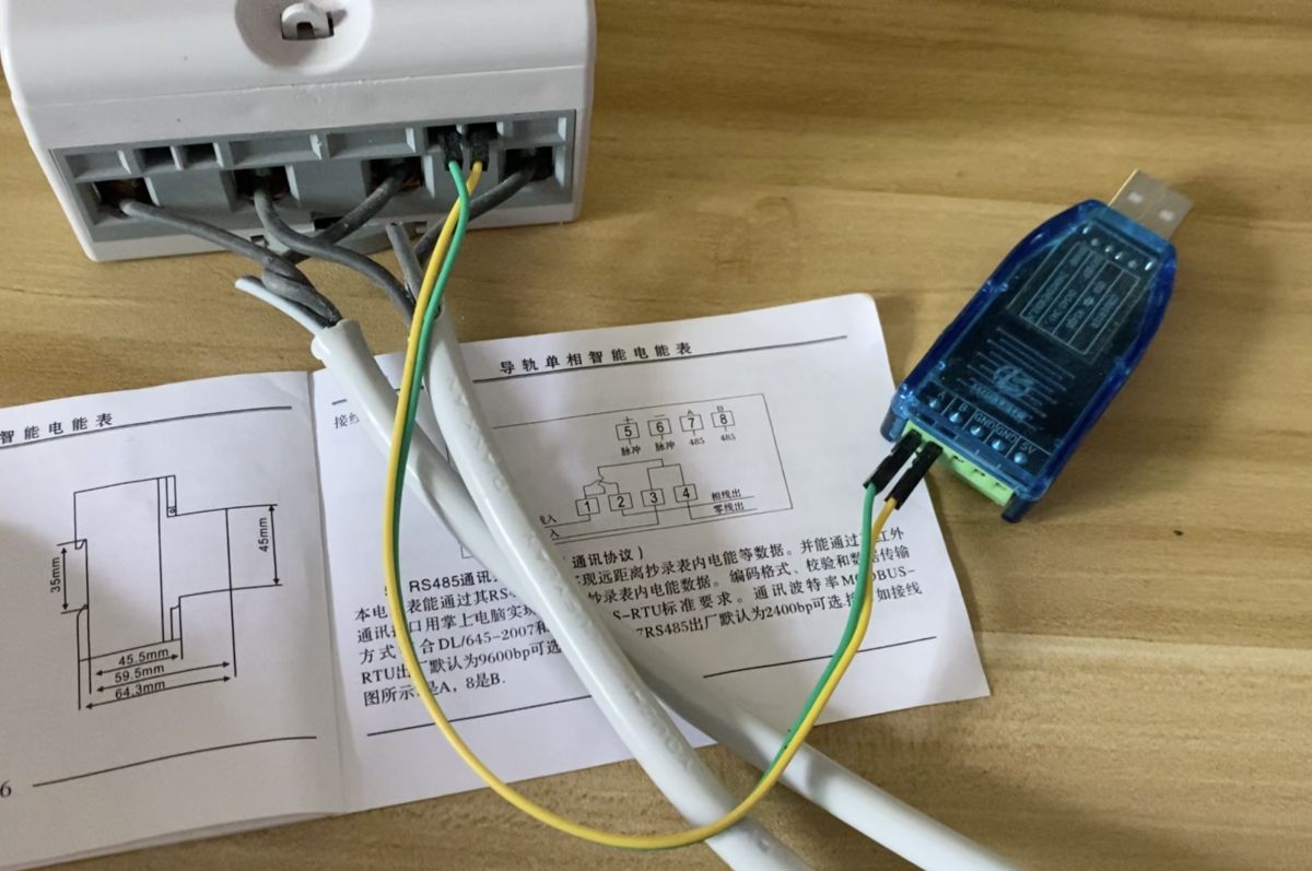 硬件成本5元-USB串口采集电表数据完整方案-ThingsPanel快速入门