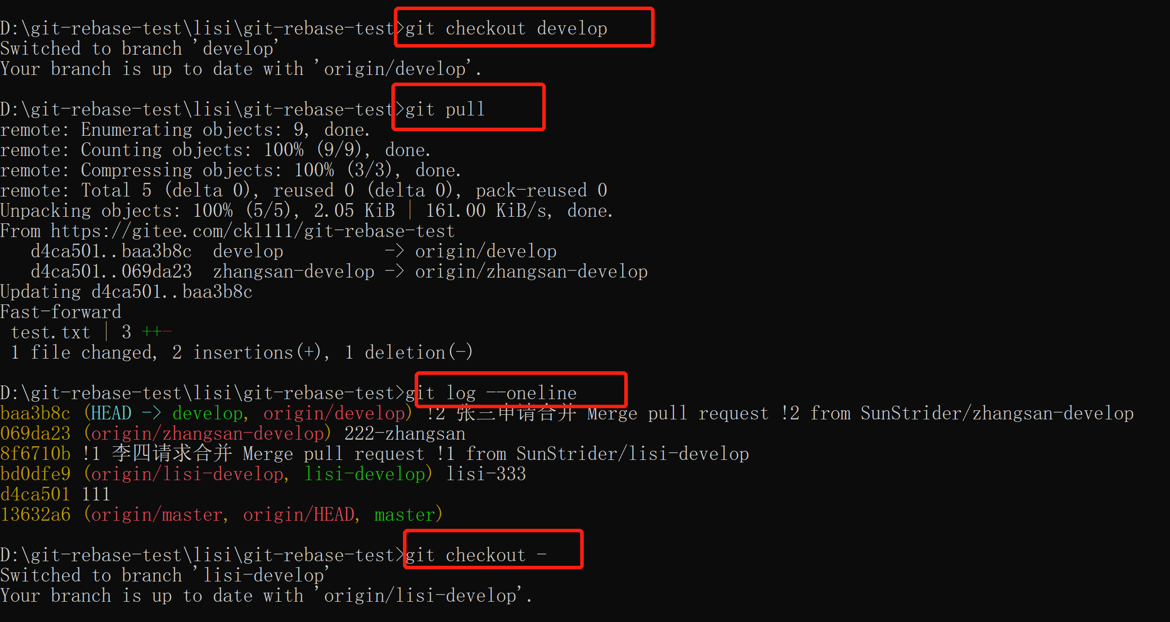 7527acf60bb4ce1c6af8504907fc733d - git 多人在同一分支上迭代开发时，如何保证分支提交历史保持线性