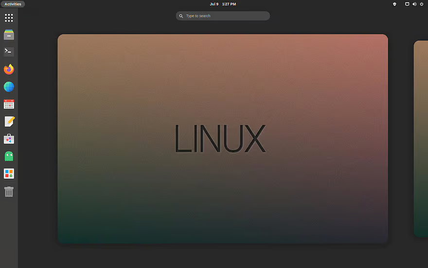 Linux with GNOME desktop