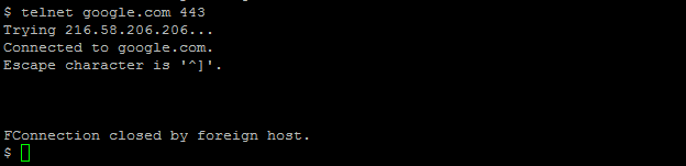 Ping Remote Port with Telnet