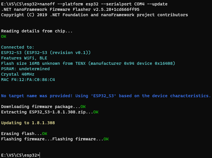 NanoFramework操作ESP32（一）_基础元器件篇（一）_安装环境_重启_06