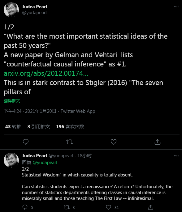推荐 统计学权威盘点过去50年最重要的统计学思想 因果推理 Bootstrap等上榜 Judea Pearl点赞 数据派thu Csdn博客