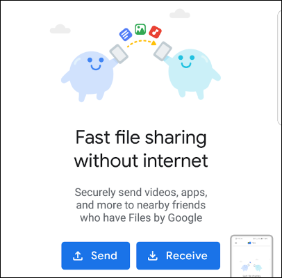 AirDrop-style file sharing for Android in Files by Google