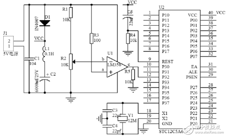 單片機帶掉電保護c語言基於lm358的單片機掉電保護電路