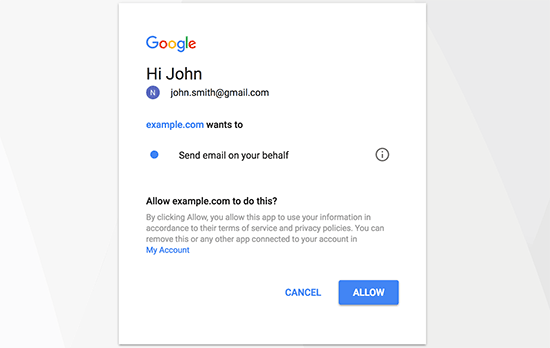 Allow Gmail
