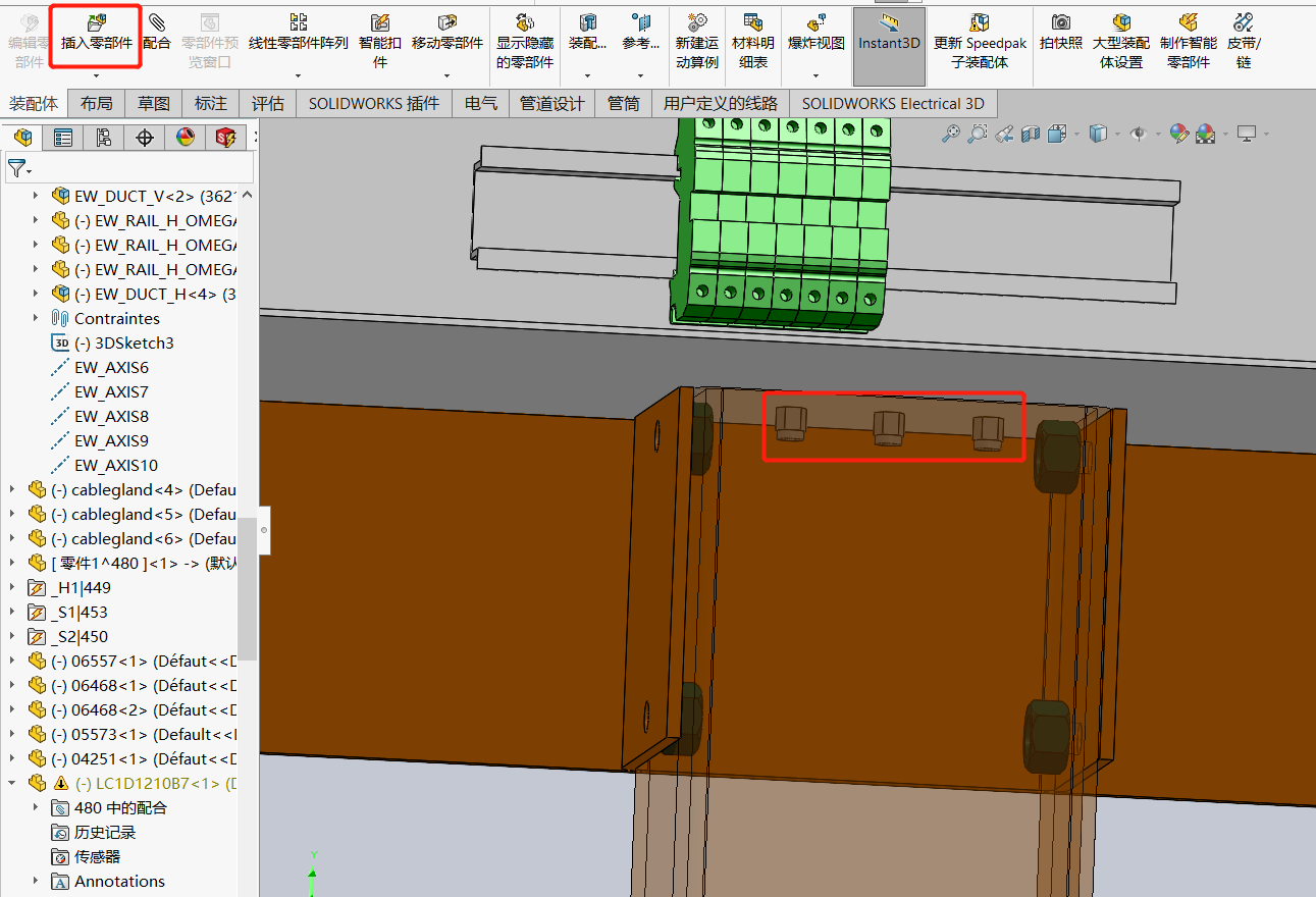 SOLIDWORKS Electrical 3D的柜外布线操作方法——添加电缆连接头