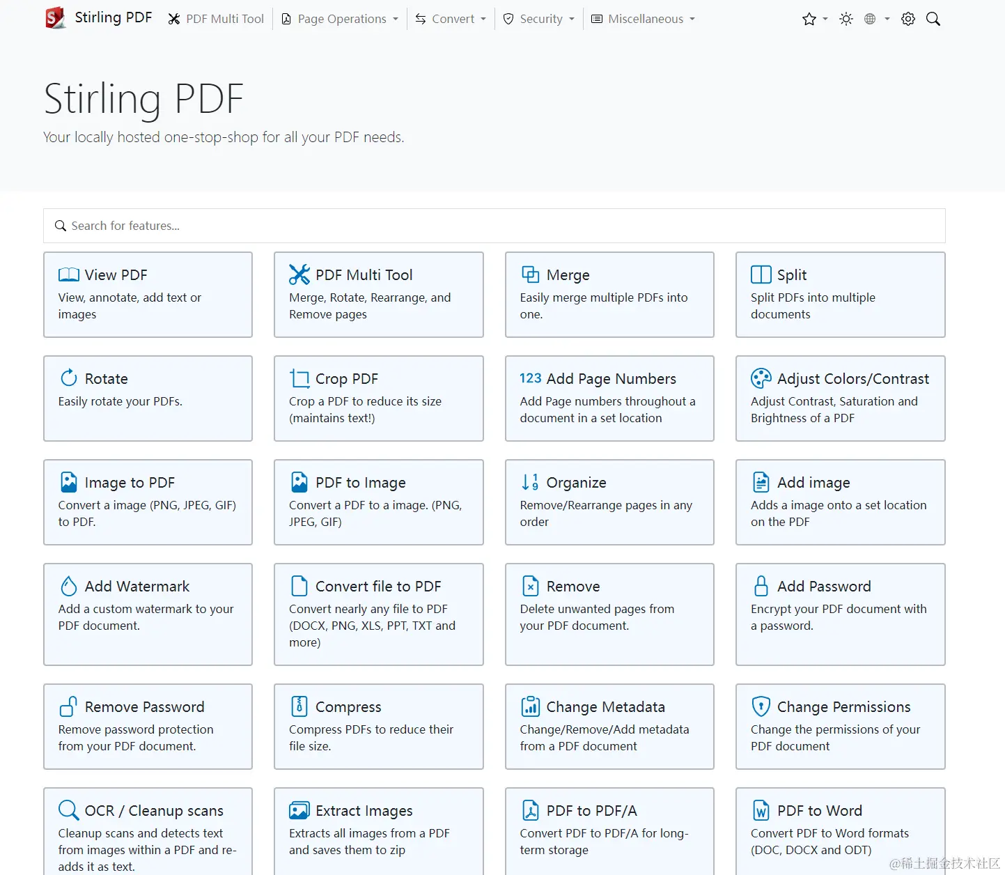 stirling-pdf-home-page