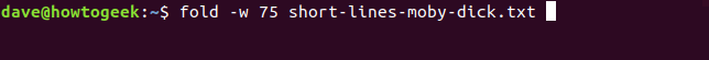 fold -w 75 short-lines-moby-dick.txt in a terminal window