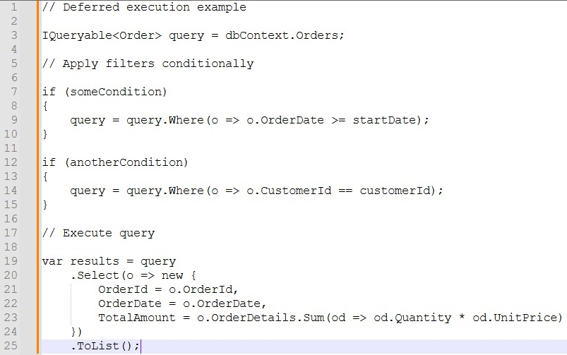 优化 C# 和 .NET Core Web API 中的 LINQ 查询